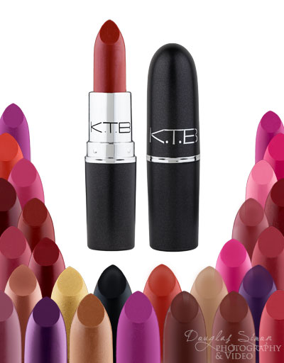 Lipstick Collection Composite Photography with Color Palette